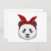 Panda mit Bandana Postkarte (Vorne/Hinten)