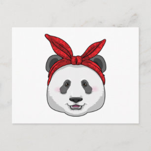 Panda mit Bandana Postkarte