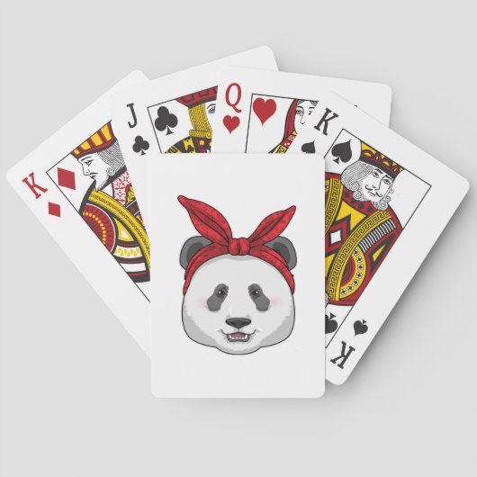 Panda mit Bandana Spielkarten (Rückseite)