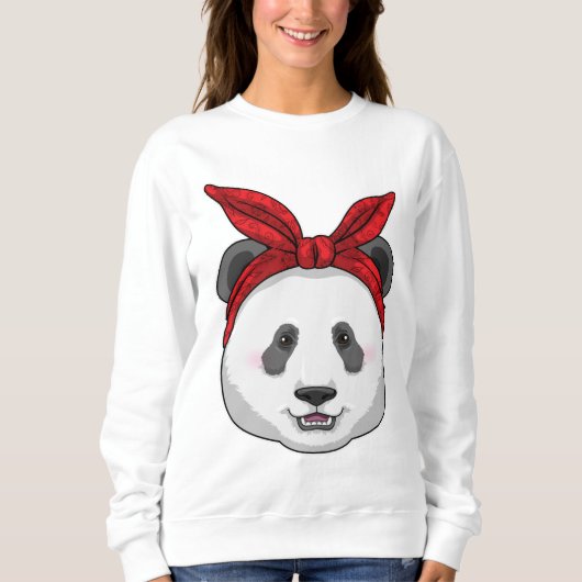 Panda mit Bandana Sweatshirt (Vorderseite)