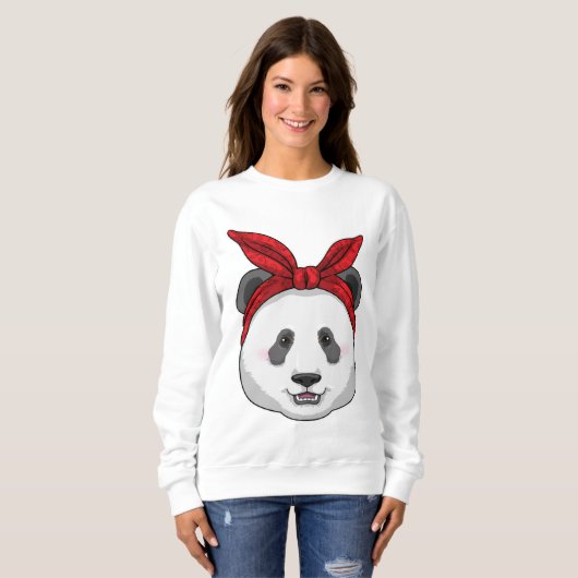 Panda mit Bandana Sweatshirt (Vorne ganz)