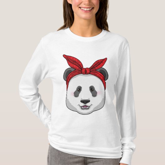 Panda mit Bandana T-Shirt (Vorderseite)