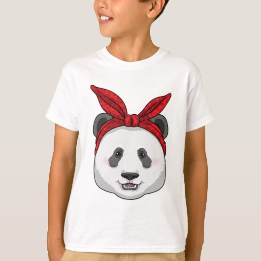 Panda mit Bandana T-Shirt (Vorderseite)