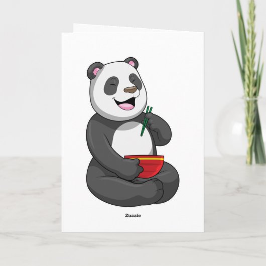 Panda mit Bowl Ramen Karte (Rückseite)