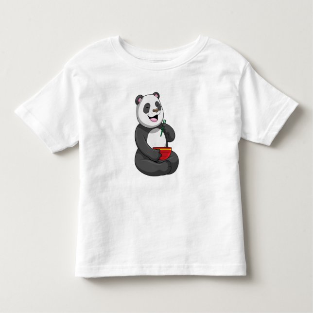 Panda mit Bowl Ramen Kleinkind T-shirt (Vorderseite)