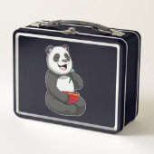 Panda mit Bowl Ramen Metall Brotdose (Vorderseite)