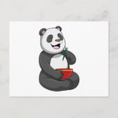 Panda mit Bowl Ramen Postkarte (Vorderseite)