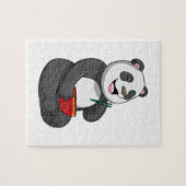 Panda mit Bowl Ramen Puzzle (Horizontal)