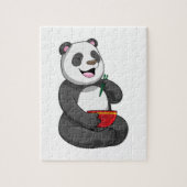 Panda mit Bowl Ramen Puzzle (Vertikal)