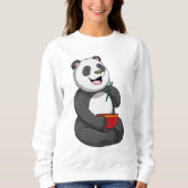 Panda mit Bowl Ramen Sweatshirt (Vorderseite)