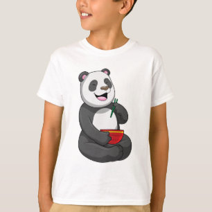 Panda mit Bowl Ramen T-Shirt