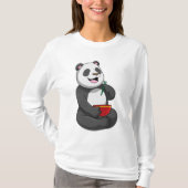 Panda mit Bowl Ramen T-Shirt (Vorderseite)