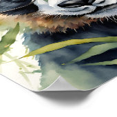 Panda mit Brille Poster (Ecke)