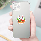 Panda mit Burger Aufkleber (Telefon)