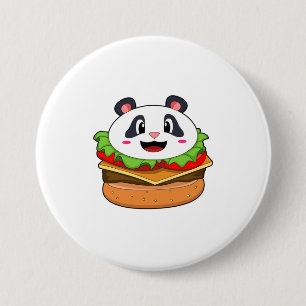 Panda mit Burger Button