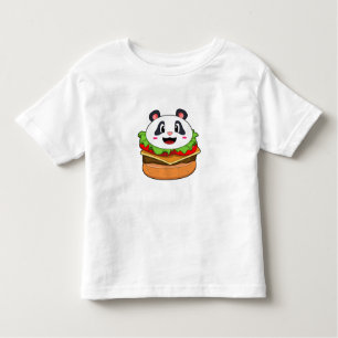 Panda mit Burger Kleinkind T-shirt