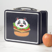 Panda mit Burger Metall Brotdose (Beispiel)