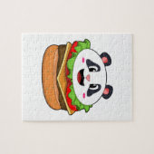 Panda mit Burger Puzzle (Horizontal)
