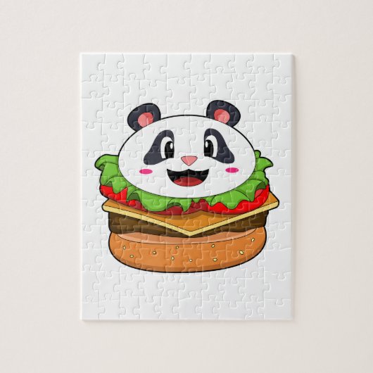 Panda mit Burger Puzzle (Vertikal)