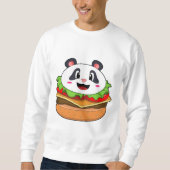 Panda mit Burger Sweatshirt (Vorderseite)