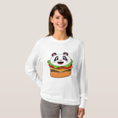 Panda mit Burger T-Shirt (Vorne ganz)