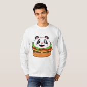 Panda mit Burger T-Shirt (Vorne ganz)