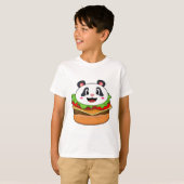 Panda mit Burger T-Shirt (Vorne ganz)