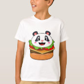 Panda mit Burger T-Shirt (Vorderseite)