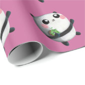 Panda mit den Schnurrbärten Geschenkpapier (Rolleneckpunkt)