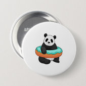 Panda mit Donut Button (Vorne & Hinten)