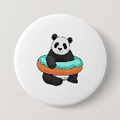 Panda mit Donut Button (Vorderseite)