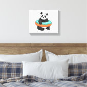 Panda mit Donut Leinwanddruck (Insitu (Schlafzimmer))