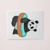 Panda mit Donut Puzzle (Horizontal)
