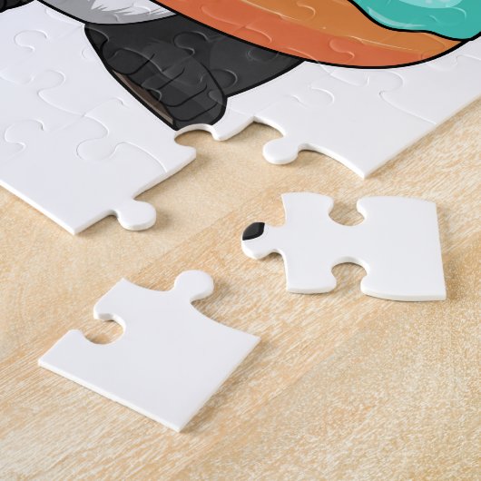 Panda mit Donut Puzzle (Seite)