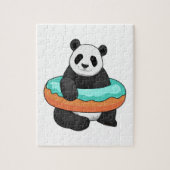 Panda mit Donut Puzzle (Vertikal)