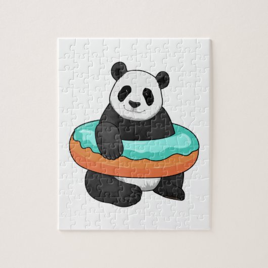 Panda mit Donut Puzzle (Vertikal)