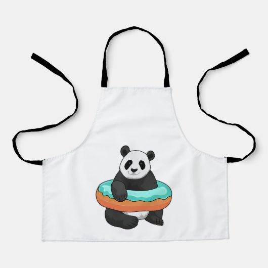 Panda mit Donut Schürze (Vorderseite)