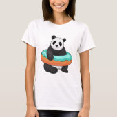 Panda mit Donut T-Shirt (Vorderseite)