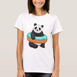 Panda mit Donut T-Shirt