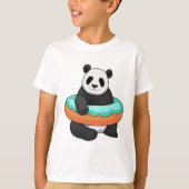 Panda mit Donut T-Shirt (Vorderseite)