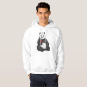 Panda mit Drink Hoodie (Vorne ganz)