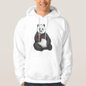 Panda mit Drink Hoodie (Vorderseite)
