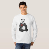 Panda mit Drink T-Shirt (Vorne ganz)