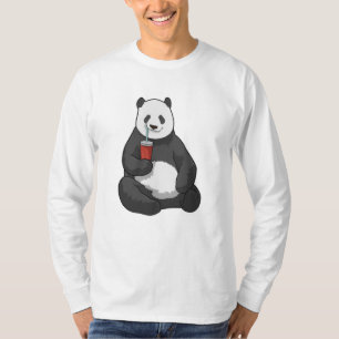Panda mit Drink T-Shirt