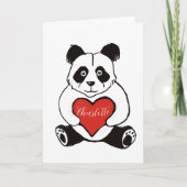 Panda mit Ehefrau zum Hochzeitstag Karte (Vorderseite)