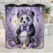 Panda mit einer Krone von Blume Thermosbecher