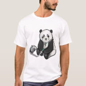 Panda mit Fach und Ventilator T-Shirt (Vorderseite)