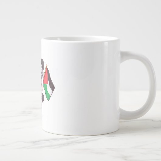 Panda mit Frieden in Palästina Jumbo-Tasse (Rechts)