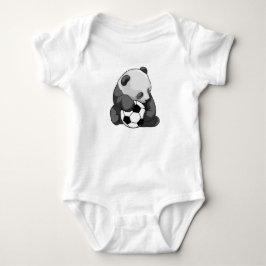 Panda mit Fußball Baby Strampler