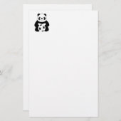 Panda mit Fußball Briefpapier (Vorne/Hinten)